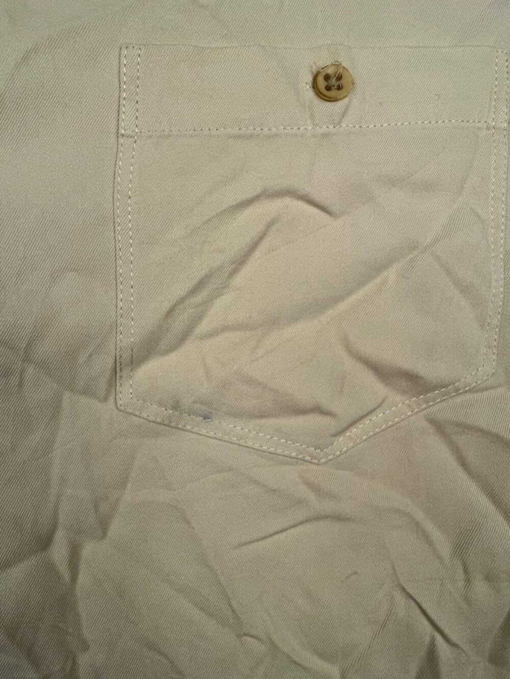 Tommy Bahama Mens Button Up Camp Shirt Large All Silk Long Sleeve Pale Yellow ** - Picture 6 of 11